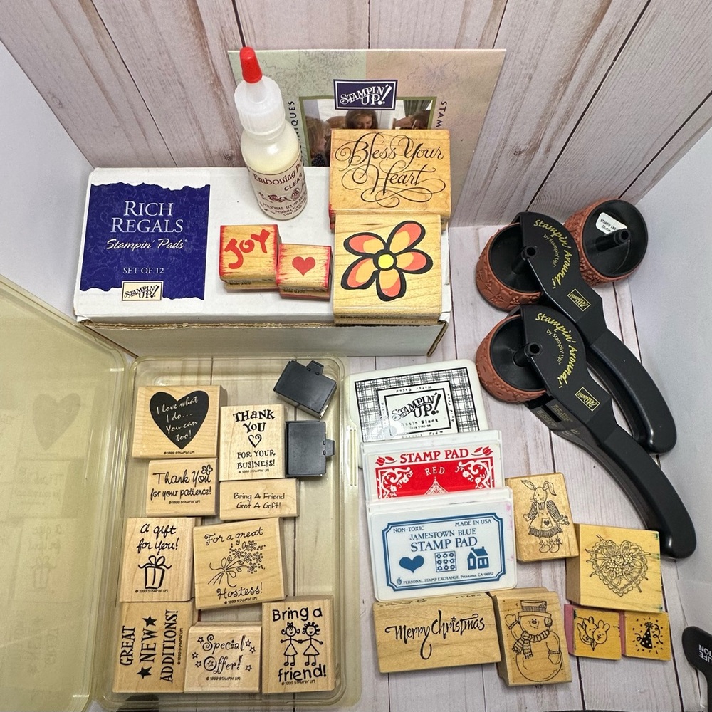 Stampin’ Up! Business Stamp Ink Pads Stampin Around misc stamps embossing powder